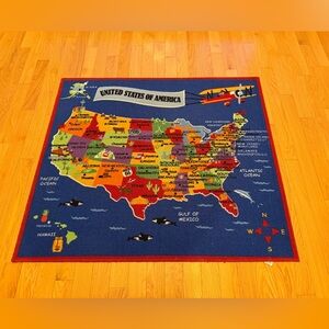 United States map rug 46”x 52”